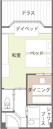 和室ダイニングルーム付き間取り